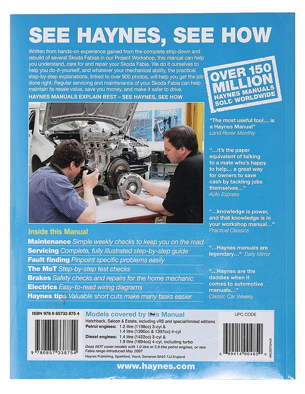 Skoda Fabia : owners workshop manual - A. K. Legg - Harrastekirjat - 10105478568 - 1