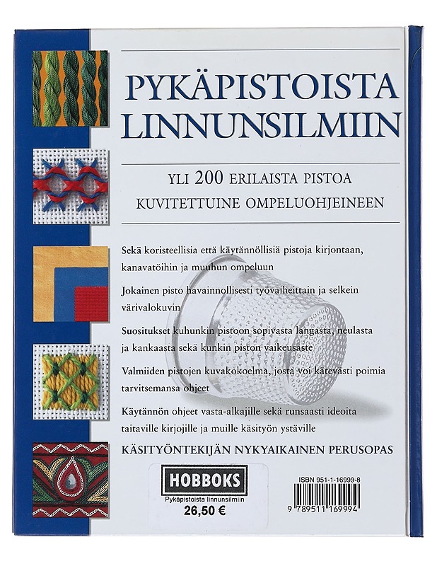 Pykäpistoista linnunsilmiin : yli 200 pistoa kirjontaan ja käsitöihin - Lucinda Ganderton - Tietokirjat ja oppaat - 10105478686 - 1