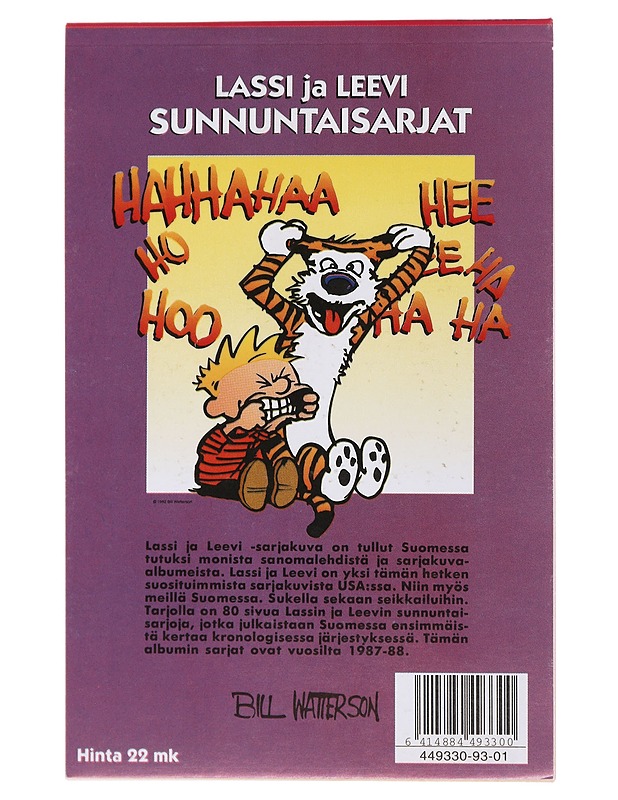 Lassi ja Leevi : Sunnuntaisarjat 17.5.87 - 24.1.88 - Bill Watterson - Sarjakuvat - 10105478748 - 1