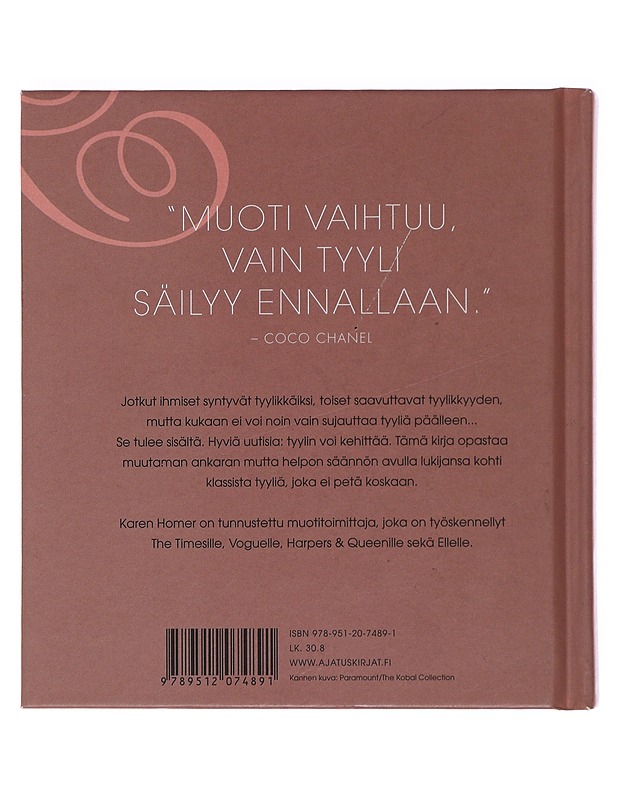 Mitä naisen tulee tietää tyylistä - Homer, Karen - Hyvinvointikirjat - 10105478757 - 1