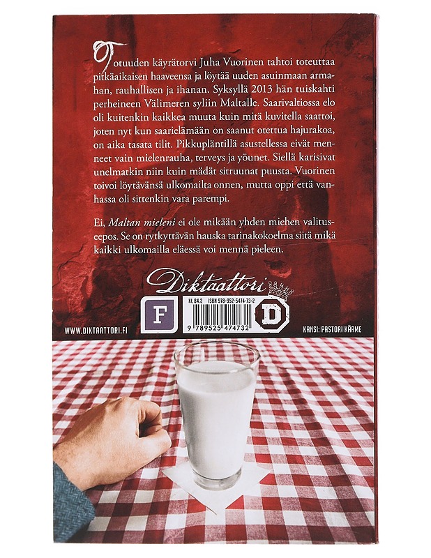 Maltan mieleni - Vuorinen, Juha - Romaanit ja novellit - 10105478780 - 1