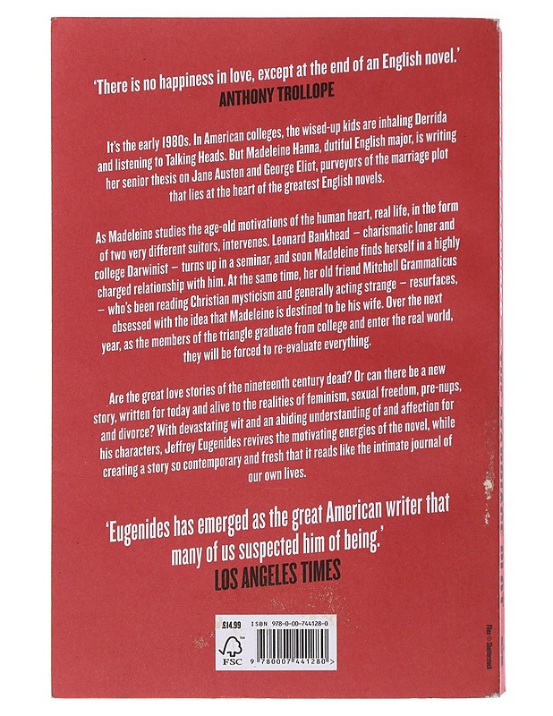 The marriage plot - Eugenides, Jeffrey - Romaanit ja novellit - 10105478855 - 1