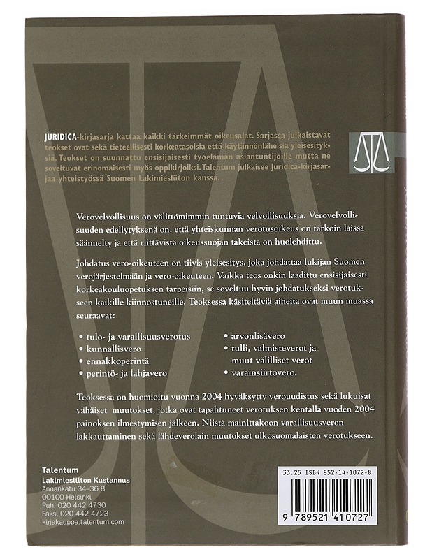 Johdatus vero-oikeuteen - Edward Andersson - Tietokirjat ja oppaat - 10105478858 - 1