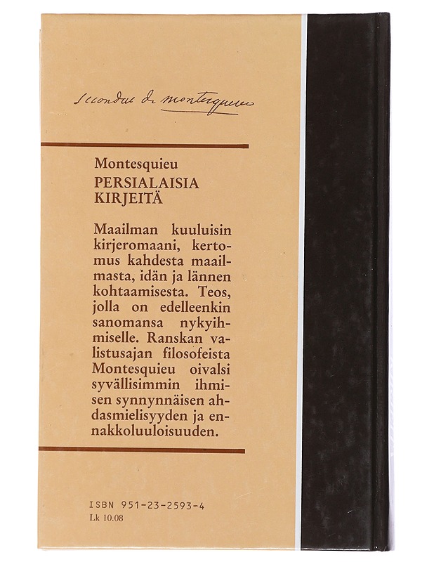 Persialaisia kirjeitä - Montesquieu - Romaanit ja novellit - 10105479122 - 1