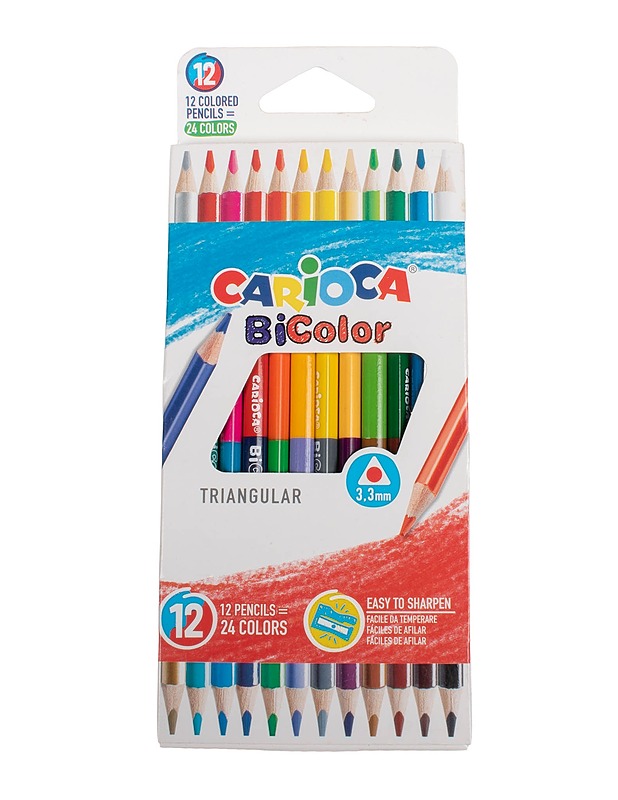 CARIOCA BiColor värikynät, 12 kpl - Askartelu - 10105479284 - 0