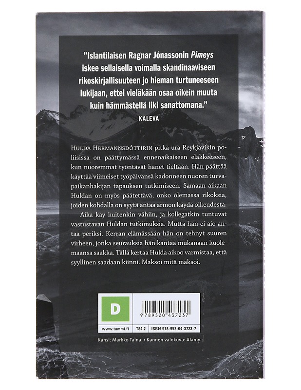 Pimeys - Ragnar Jónasson - Jännitys ja dekkarit - 10105479353 - 1