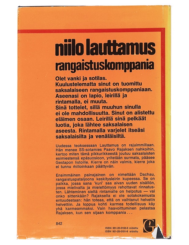 Rangaistuskomppania - Lauttamus, Niilo - Romaanit ja novellit - 10105479547 - 1