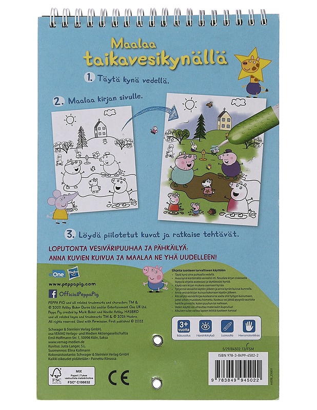 Peppa Pig : Maala taikavesikynällä - Mark Baker - Lastenkirjat - 10105479653 - 1