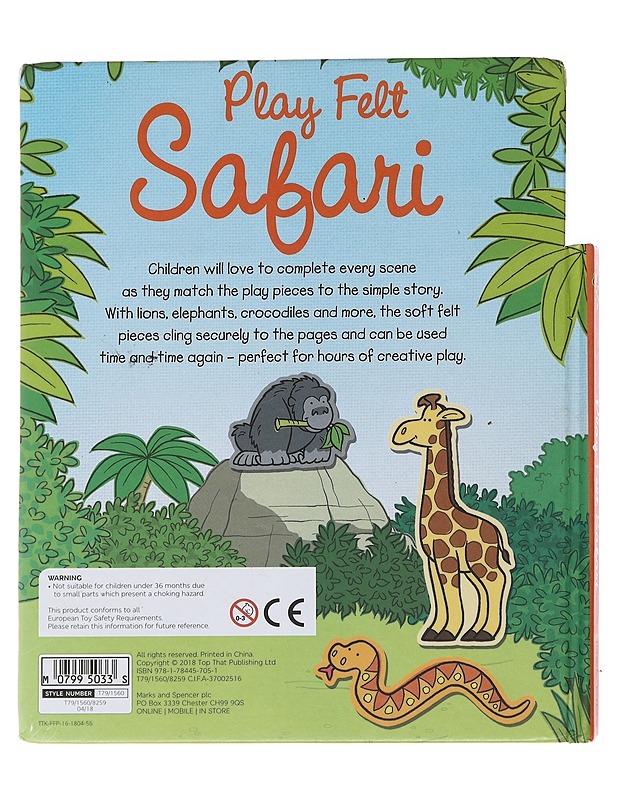 Play Felt : Safari - Lastenkirjat - 10105479684 - 1