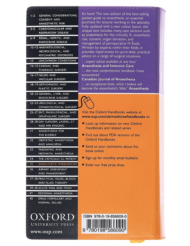 Oxford handbook of anaesthesia - Keith G. Allman - Tietokirjat ja oppaat - 10105479693 - 1