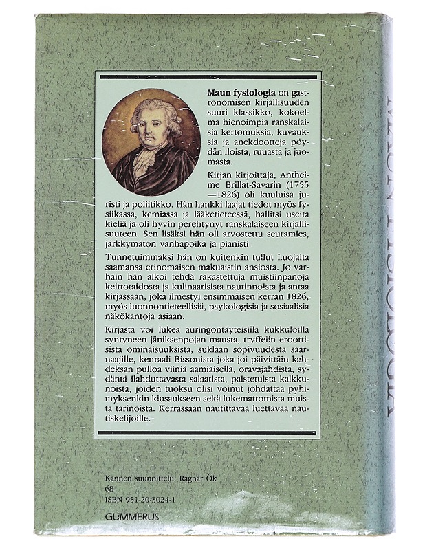 Maun fysiologia - Brillat-Savarin - Ruokakirjat - 10105479772 - 1