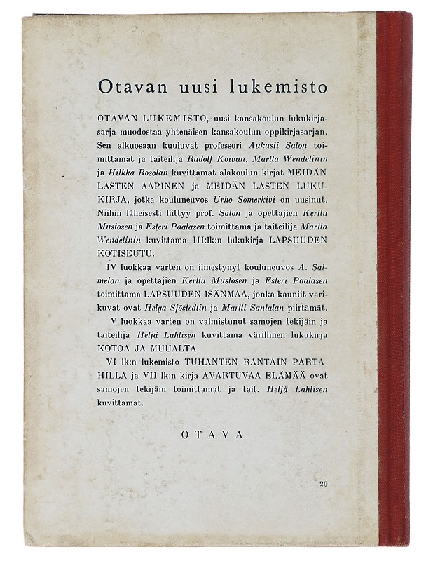 Lapsuuden kotiseutu : Otavan 3 lukemisto - Kerttu Mustonen - Tietokirjat ja oppaat - 10105479784 - 1