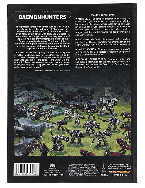 Codex: Daemonhunters - Games Workshop - Tietokirjat - 10105479791 - 1
