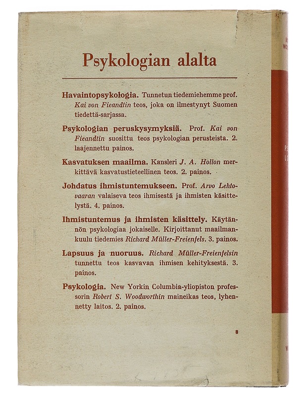 Psykologia - Robert S. Woodworth - Hyvinvointikirjat - 10105479816 - 1