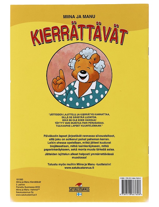 Miina ja Manu kierrättävät - Mäkelä, Tuomas - Lastenkirjat - 10105479839 - 1