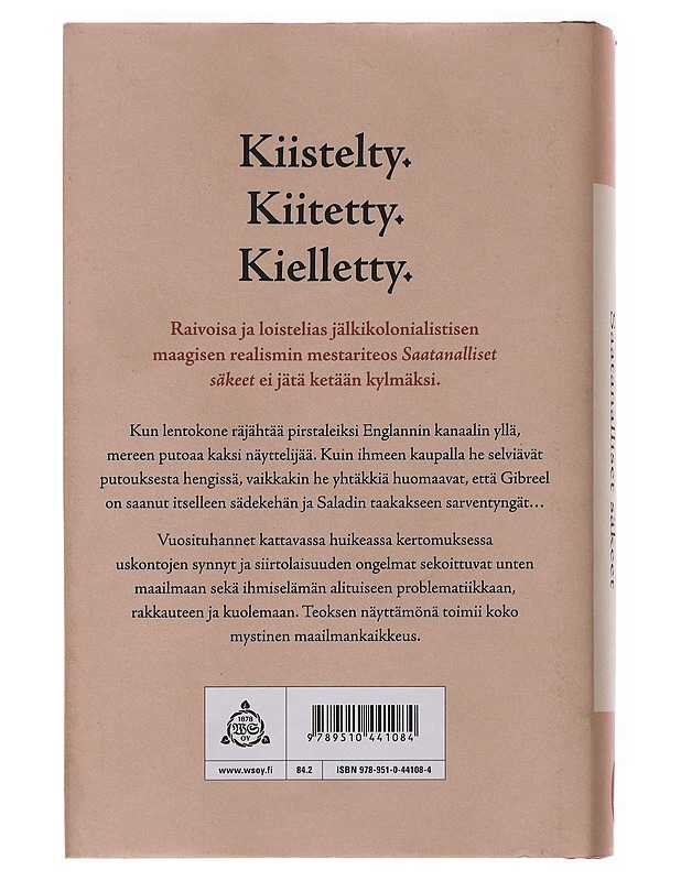 Saatanalliset säkeet - Rushdie, Salman - Kaunokirjallisuus - 10105479939 - 1