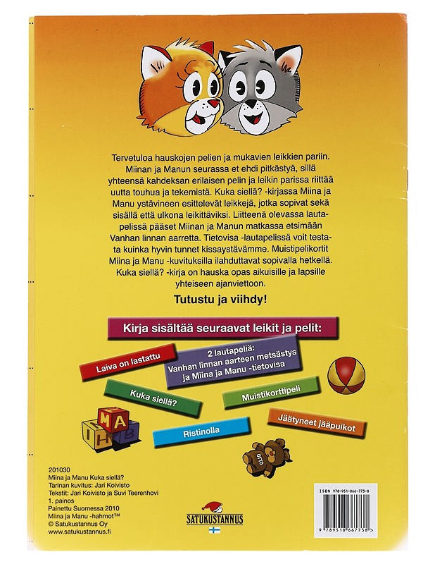 Miina ja Manu : kuka siellä? : leikit ja pelit - Koivisto, Jari - Lastenkirjat - 10105479953 - 1