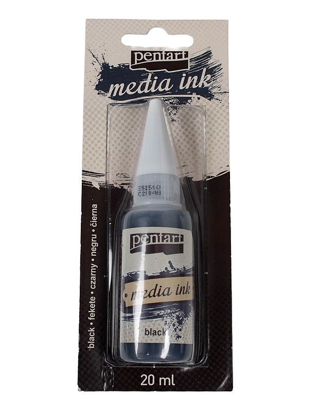 PENTART Media Ink alkoholimuste - black - Askartelu - 10105479990 - 0