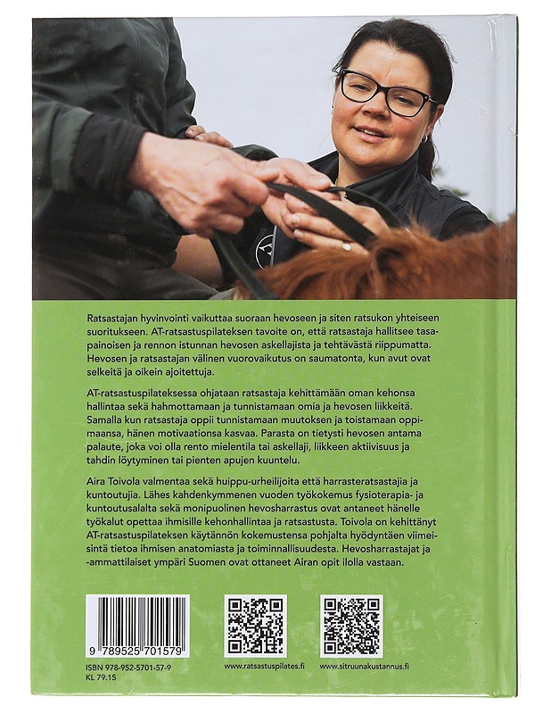 AT-ratsastuspilates : tavoitteena tasapainoinen ratsukko - Toivola, Aira - Tietokirjat ja oppaat - 10105480019 - 1