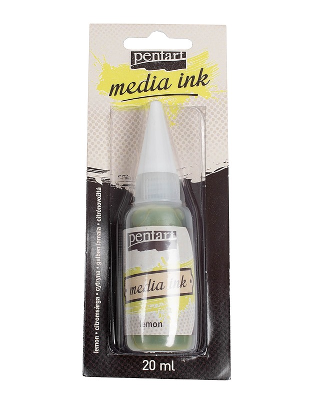 PENTART Media Ink alkoholimuste - lemon - Askartelu - 10105480020 - 0