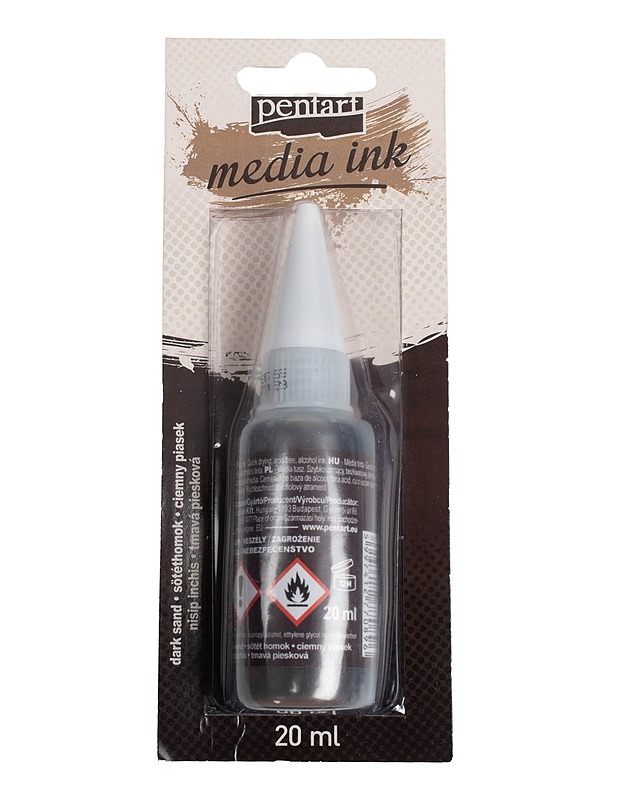 PENTART Media Ink alkoholimuste - dark sand - Askartelu - 10105480025 - 0