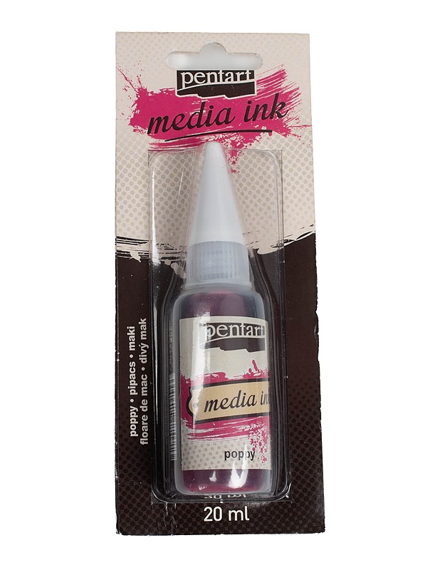 PENTART Media Ink alkoholimuste - poppy - Askartelu - 10105480041 - 0