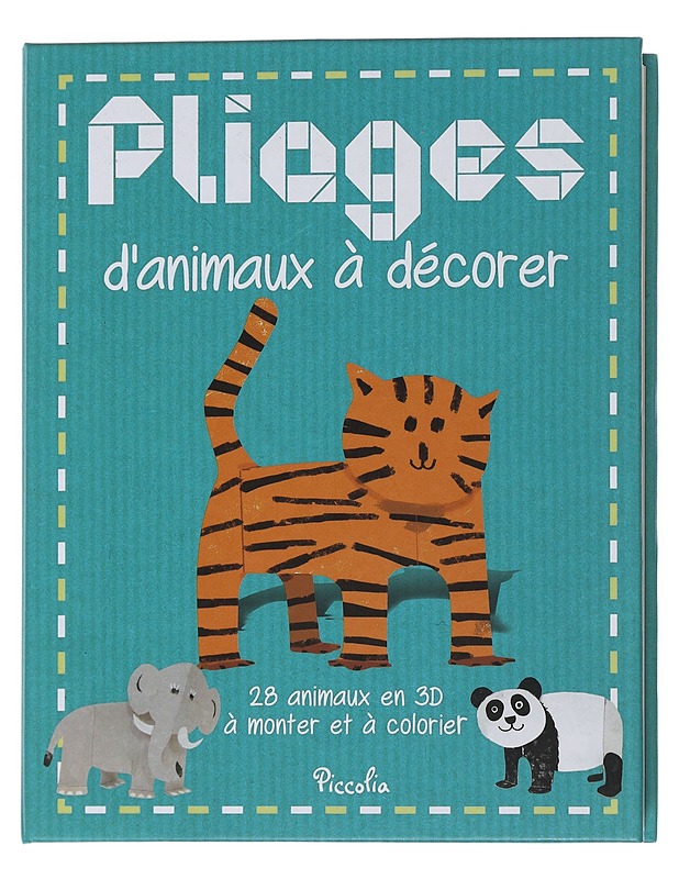 Pliages d'animaux à décorer : 28 animaux en 3D à monter et a colorier - Lastenkirjat - 10105480143 - 0