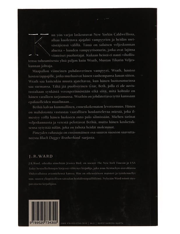 Pimeyden rakastaja - Ward, J. R. - Fantasia- ja scifi - 10105480188 - 1