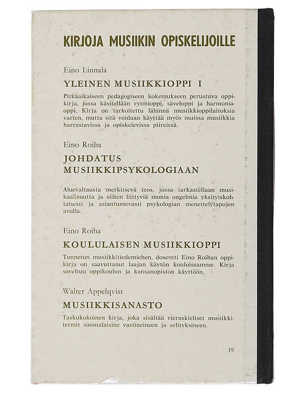 Yleinen musiikkioppi 2 - Linnala, Eino   - Tietokirjat ja oppaat - 10105480373 - 1