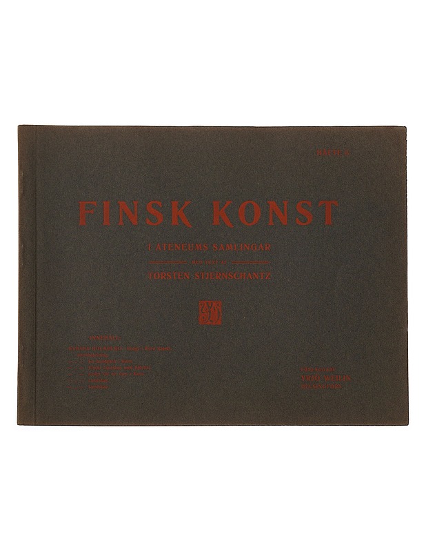 Finsk Konst: I Ateneums Samlingar: Hafte 3 - Torsten Stjernschantz - Lehdet - 10105480442 - 0