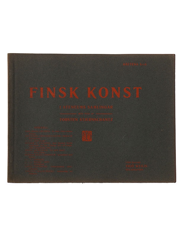 Finsk Konst: I Ateneums Samlingar: Hafte 4-5 - Torsten Stjernschantz - Lehdet - 10105480443 - 0