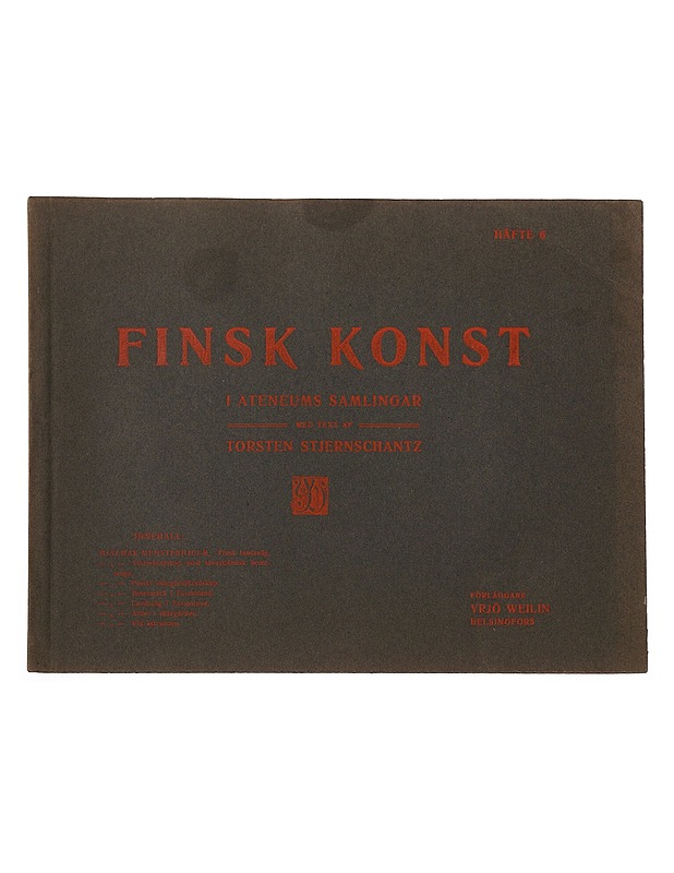 Finsk Konst: I Ateneums Samlingar: Hafte 6 - Torsten Stjernschantz - Lehdet - 10105480447 - 0