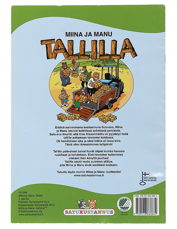 Miina ja Manu tallilla - Kylmänen, Marjo - Lastenkirjat - 10105480511 - 1