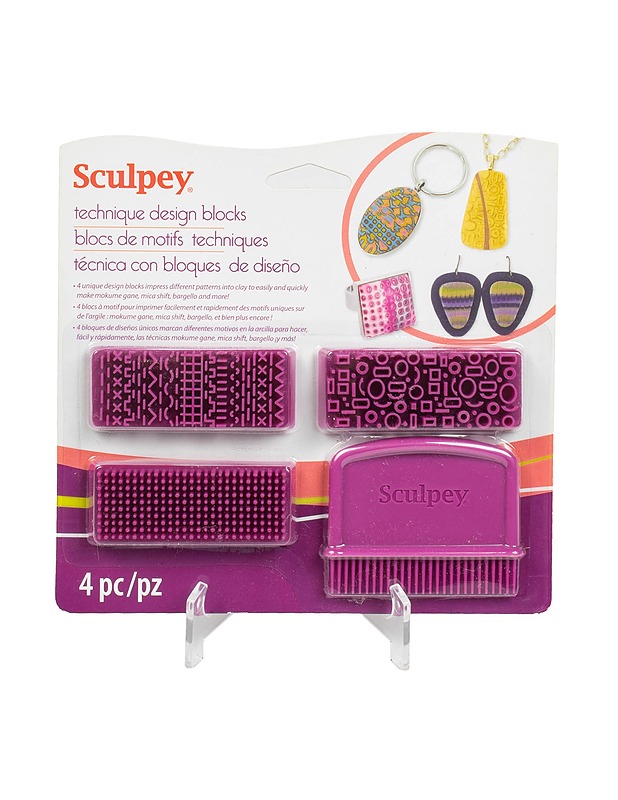 SCULPEY Technique design blocks -setti, 4 osaa - Askartelu - 10105480507 - 0