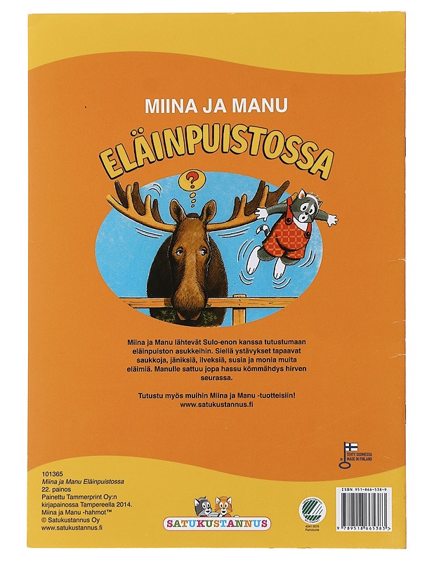 Miina ja Manu eläinpuistossa - Lastenkirjat - 10105480518 - 1