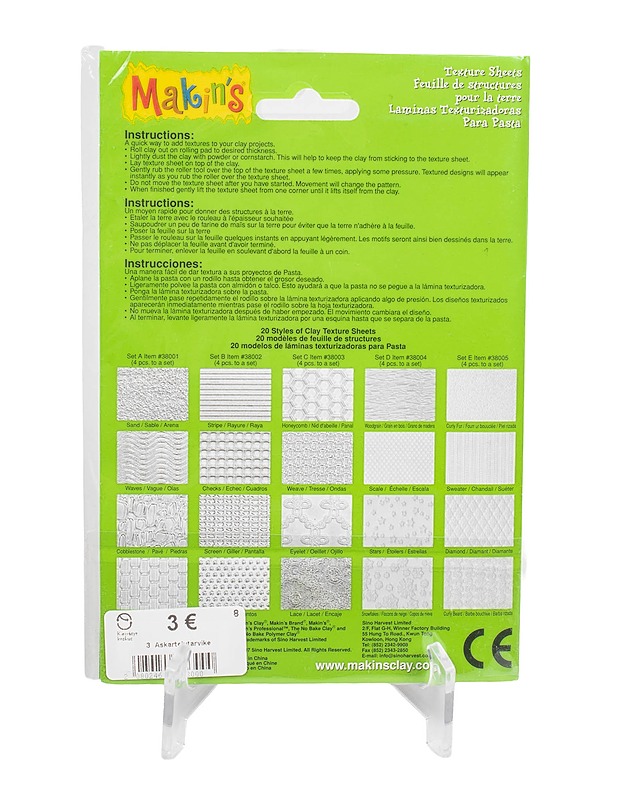 MAKIN'S tekstuurilevyt, 4 kpl - Askartelu - 10105480536 - 1