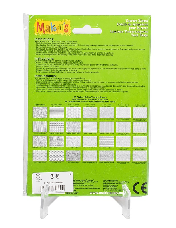 MAKIN'S tekstuurilevyt, 4 kpl - Askartelu - 10105480540 - 1