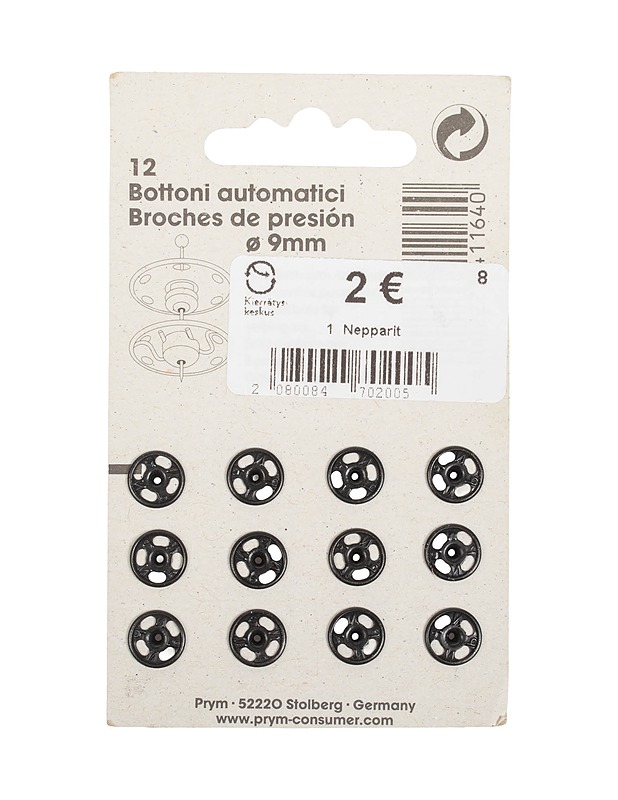 PRYM nepparit, 9 mm - Ompelu - 10105480567 - 1