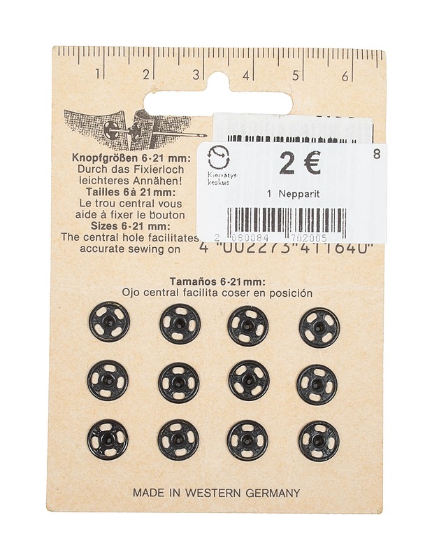 PRYM nepparit, 9 mm - Ompelu - 10105480568 - 1