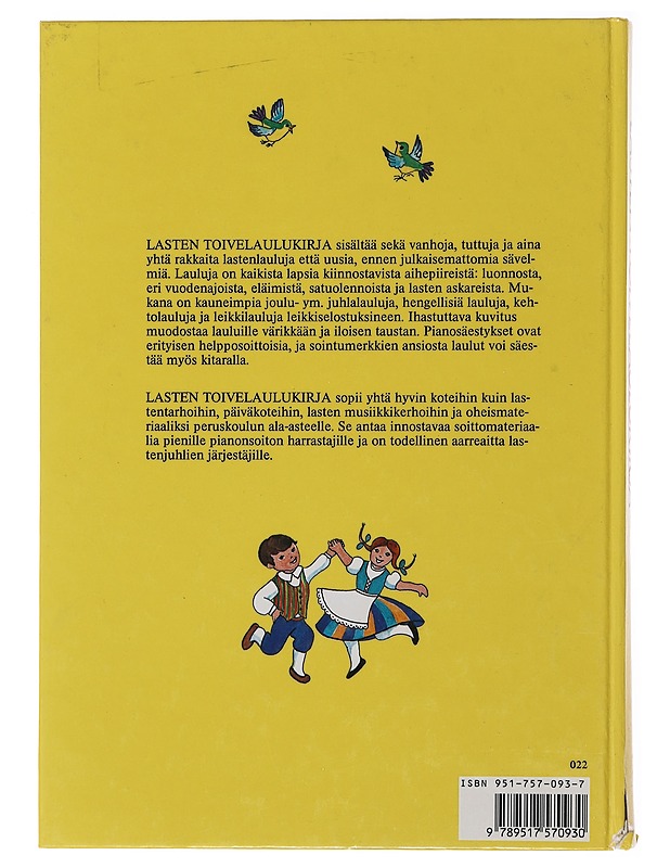 Lasten toivelaulukirja - Ahokas, Liisa - Musiikki- ja elokuvakirjat - 10105480625 - 1