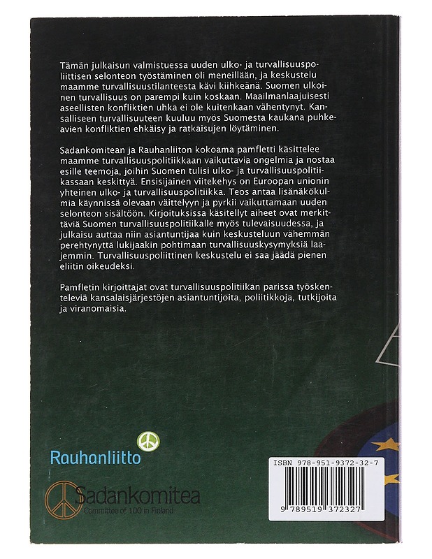 EU-Suomen turvallisuuspolitiikka - Riihelä, Pirjo - Historiakirjat - 10105480749 - 1