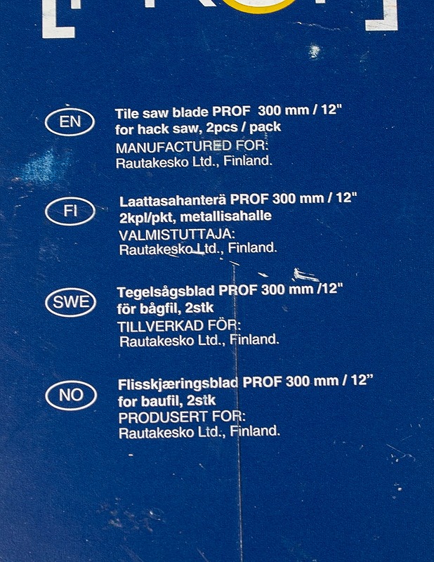 PROF laattasahanterä 300 mm - Rakennustarvikkeet - 10105480767 - 1