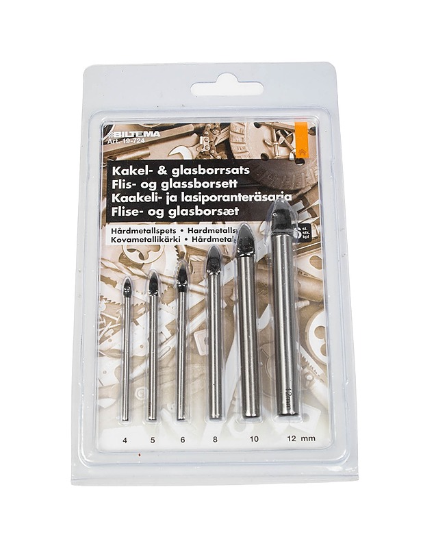 BILTEMA 19-724 kaakeli- ja lasiporanteräsarja - Rakennustarvikkeet - 10105480771 - 0