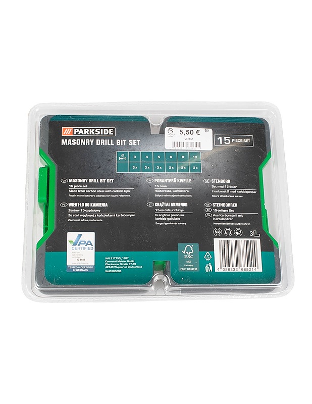 PARKSIDE Masonry drill bit set poranteräsarja - Rakennustarvikkeet - 10105480777 - 1