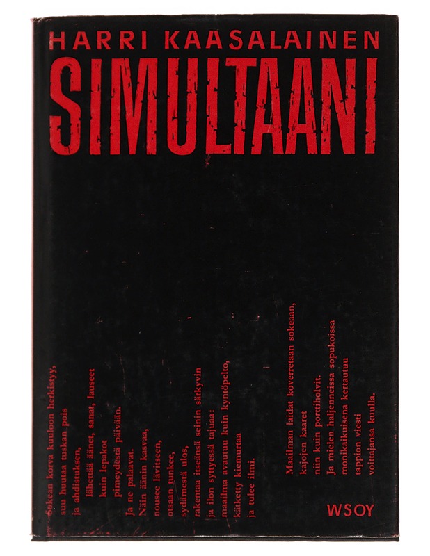 Simultaani - Harri Kaasalainen - Runot ja näytelmät - 10105480779 - 0