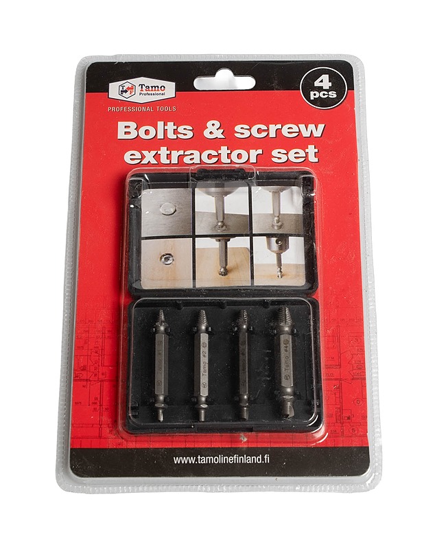 TAMO 320020 ruuvinpoistosarja 4-osainen - Rakennustarvikkeet - 10105480785 - 0