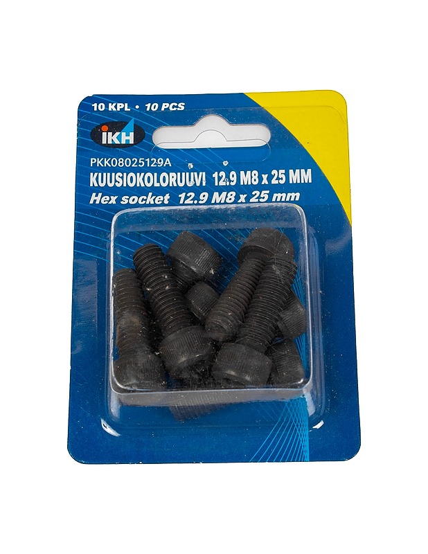 IKH kuusiokoloruuvi M8 X 25 12.9 10 kpl DIN912 - Rakennustarvikkeet - 10105480832 - 0