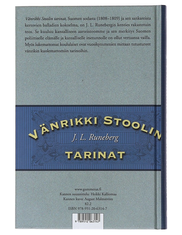 Vänrikki Stoolin tarinat - Runeberg, Johan Ludvig  - Runot ja näytelmät - 10105481446 - 1