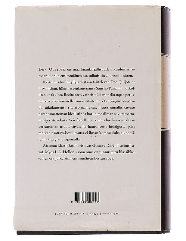 Mielevä hidalgo Don Quijote manchalainen. II - Cervantes Saavedra, Miguel de - Romaanit ja novellit - 10105481518 - 1