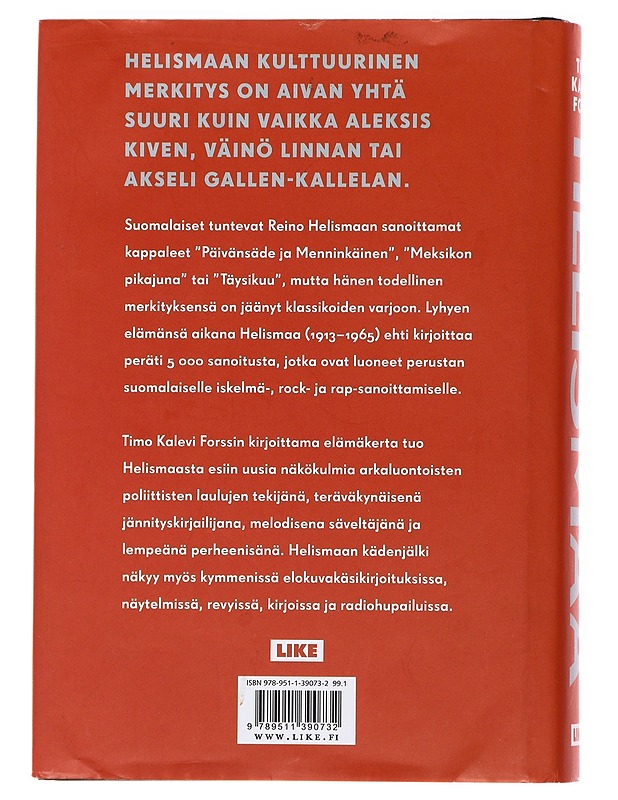 Helismaa : sanoittajamestarin värikäs ja traaginen elämä - Timo Kalevi Forss - Elämäkerrat ja muistelmat - 10105481606 - 1